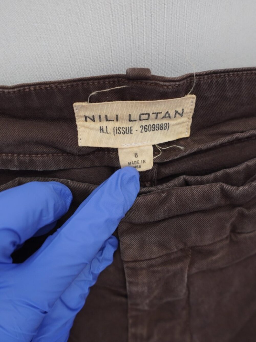 Nili Lotan Paris Drop Crotch Pants Brown Size 8 - Picture 6 of 11